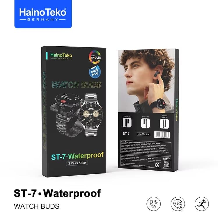 Haino Teko ST-7 Smart Watch With Earbuds — image 2